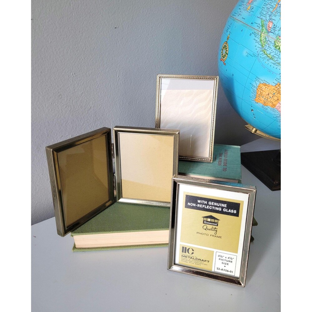 Vintage Brass Picture Frames Set of 3 – Tabletop and Wall Display